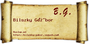 Bilszky Gábor névjegykártya